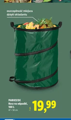Kosz na odpadki 100 l Parkside promocja w Lidl