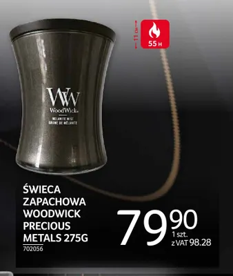 Świeca zapachowa WoodWick Precious Metals promocja w Selgros