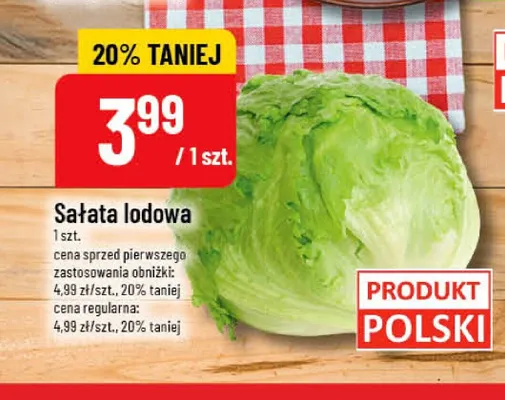 Sałata lodowa polska promocja w POLOmarket