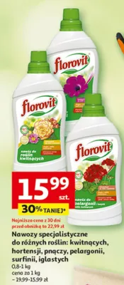 Nawozy specjalistyczne do różnych roślin: kwitnących, hortensji, pnączy, pelargonii, surfinii, iglastych promocja w Auchan