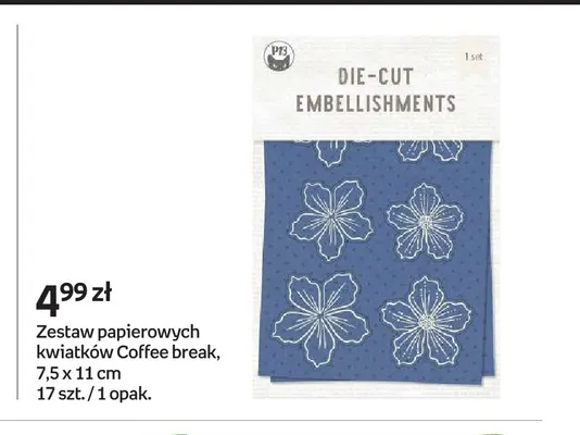 Zestaw papierowych kwiatków Coffee break 7,5x11 cm P13 promocja w Empik