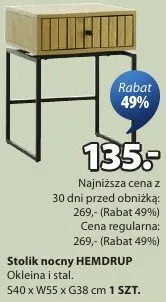 Stolik nocny Hemdrup promocja w Jysk