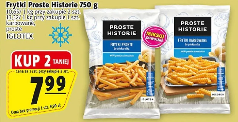 Frytki Proste Historie karbowane promocja w Prim Market