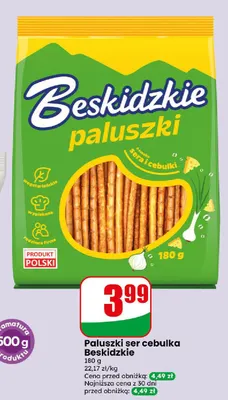 Paluszki ser cebulka Beskidzkie promocja w Dino