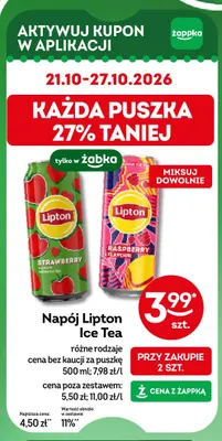 Napój Lipton Ice Tea promocja w Żabka