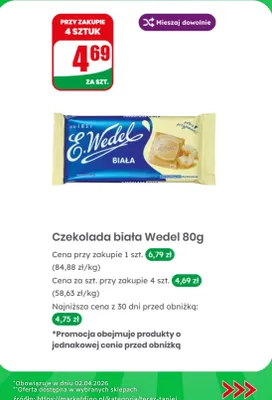 Czekolada biała promocja w Dino