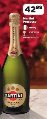 Wino musujące Martini Prosecco wytrawne promocja w Netto