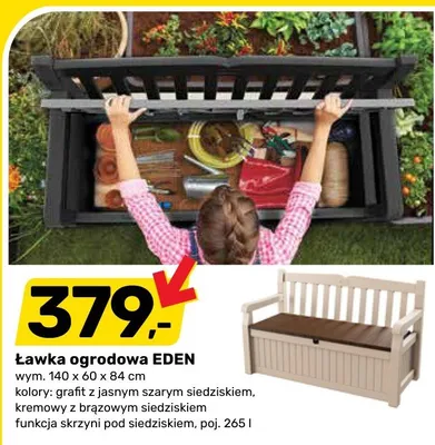 Ławka ogrodowa Eden promocja w Bricomarche