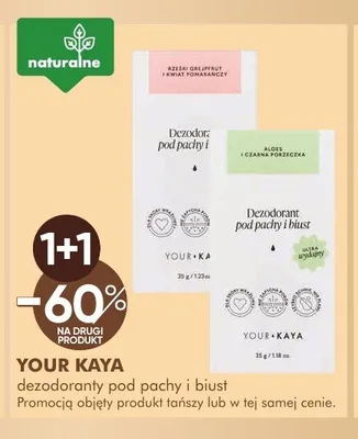 Dezodorant pod pachy i biust Your Kaya promocja w Super-Pharm