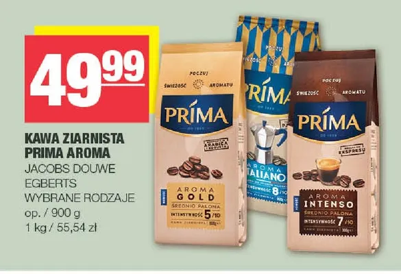 Kawa ziarnista Prima Aroma Intenso promocja w SPAR