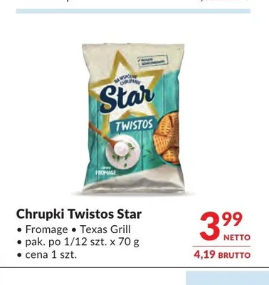 Chrupki Twistos Star Texas Grill promocja w Makro