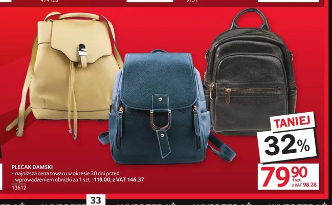 Plecak damski promocja w Selgros