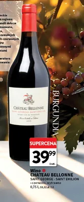 Wino czerwone Chateau Bellonne Saint George - Saint Emilion wytrawne promocja w Intermarche