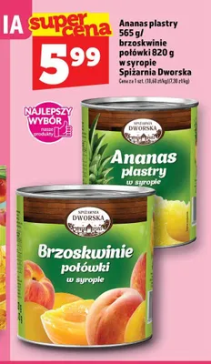 Brzoskwinie połówki w syropie Spiżarnia Dworska promocja w TOPAZ
