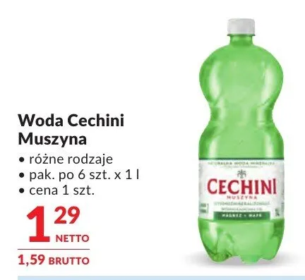 Woda Cechini Muszyna promocja w Makro