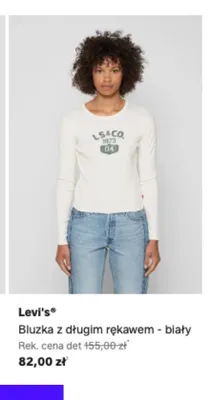 Bluzka Levi's z długim rękawem biały promocja w Lounge by Zalando