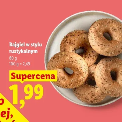 Bajgiel w stylu rustykalnym promocja w Lidl