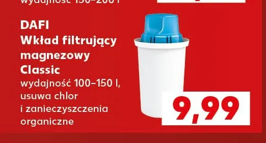 Wkład filtrujący magnezowy Classic Dafi promocja w Kaufland