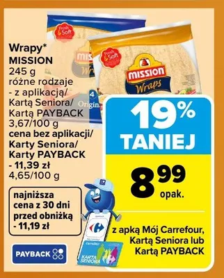 Wrapy Mission promocja w Carrefour