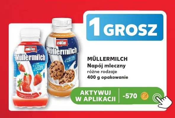 Napój mleczny Müller Müllermilch o smaku ciasteczkowym promocja w Kaufland