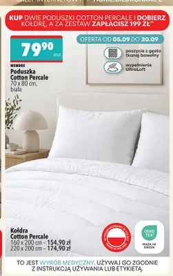 Kołdra Cotton Percale 220x200 cm Wendre promocja w Biedronka