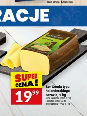 Ser Gouda typu holenderskiego Serovia promocja w Twój Market