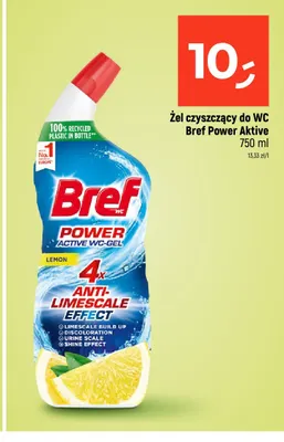 Żel czyszczący do WC Bref Power Aktive Lemon promocja w Dealz