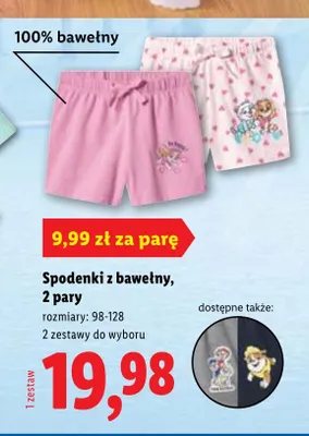 Spodenki z bawełny promocja w Lidl