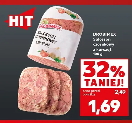 Salceson czosnkowy z kurcząt Drobimex promocja w Kaufland