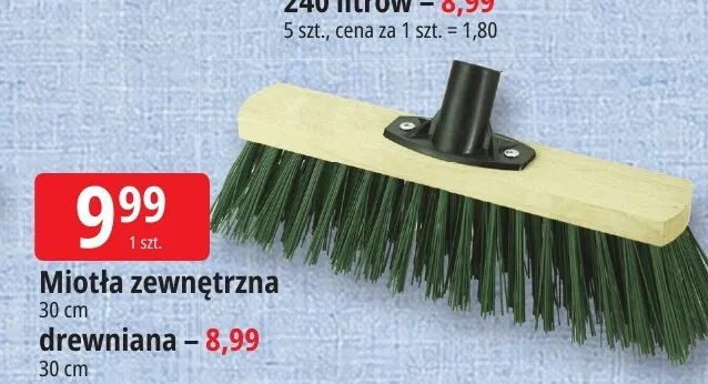 Miotła zewnętrzna 30 cm promocja w Leclerc