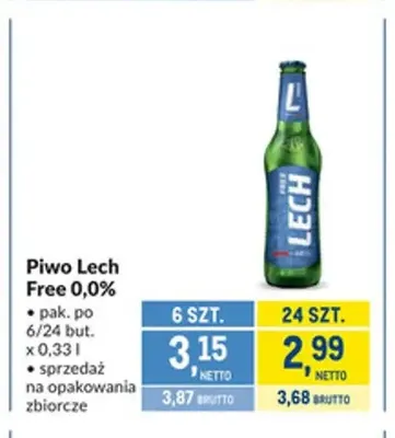 Piwo bezalkoholowe Lech promocja w Makro