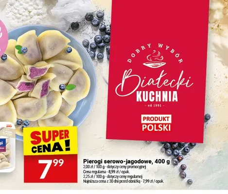 Pierogi serowo-jagodowe Białecki Kuchnia promocja w Twój Market