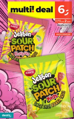 Żelki Kent Jelibon Sour Patch Karpuz promocja w Dealz