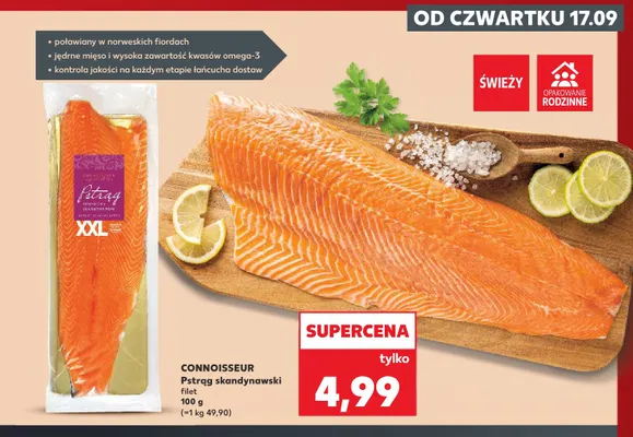 Pstrąg skandynawski filet Connoisseur promocja w Kaufland