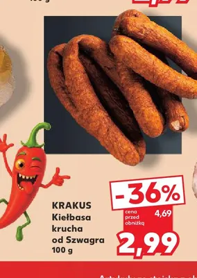 Kiełbasa krucha od Szwagra Krakus promocja w Kaufland