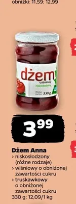 Dżem wiśniowy Anna promocja w Netto