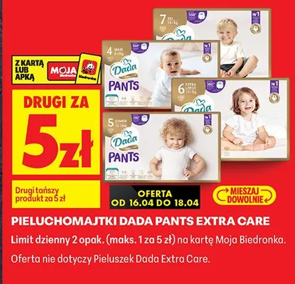 Pieluchomajatki Dada Pants Extra Care promocja w Biedronka