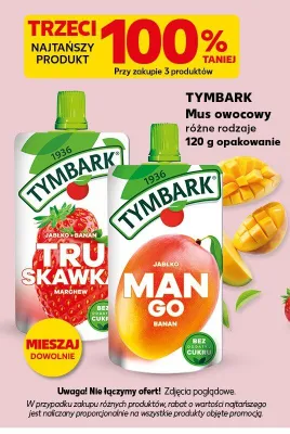 Mus owocowy Tymbark truskawka jabłko banan marchew promocja w Kaufland