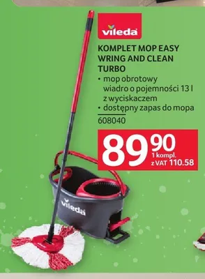 Komplet mop Vileda Easy Wring and Clean Turbo promocja w Selgros