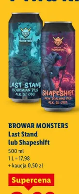 Piwo Monsters Last Stand lub Shapeshift promocja w Lidl