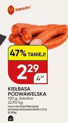 Kiełbasa podwawelska promocja w Chata Polska