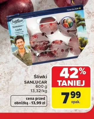 Śliwki SanLucar promocja w Carrefour Market