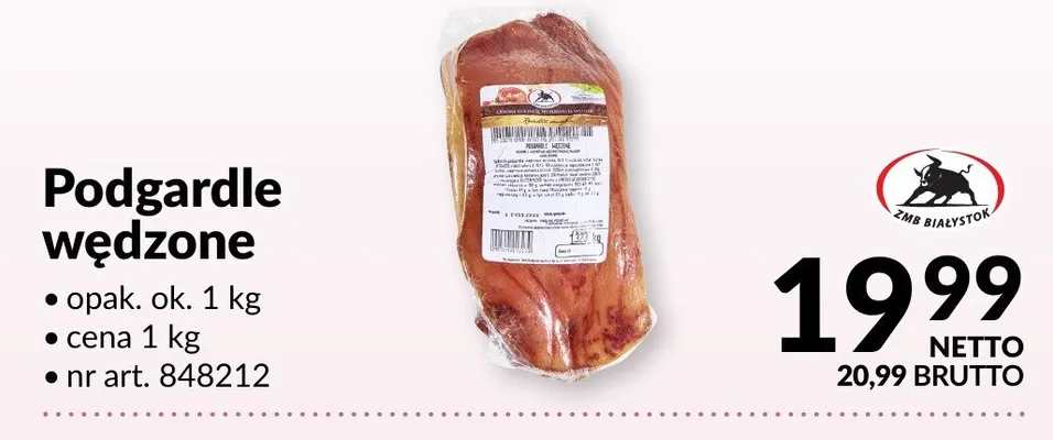 Podgardle wędzone promocja w Makro