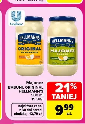 Majonez Original Hellmann's promocja w Carrefour Market
