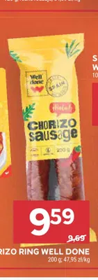 Kiełbasa Chorizo Ring Well Done promocja w Stokrotka