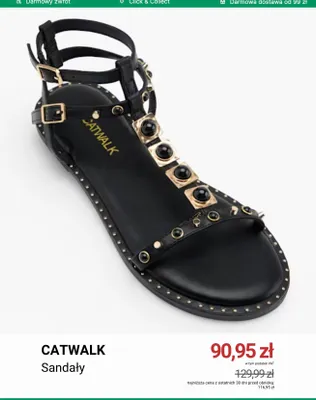 Sandały damskie Catwalk promocja w Deichmann