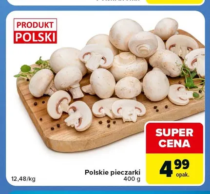 Pieczarki polskie promocja w Carrefour Market