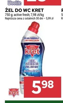 Żel do WC Kret Active Fresh promocja w Stokrotka