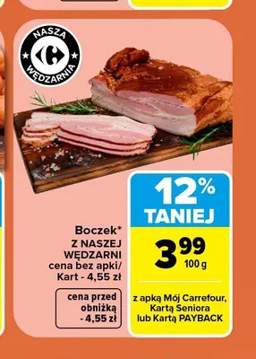 Boczek Nasza Wędzarnia promocja w Carrefour