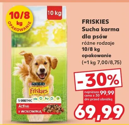 Sucha karma dla psów różne rodzaje promocja w Kaufland